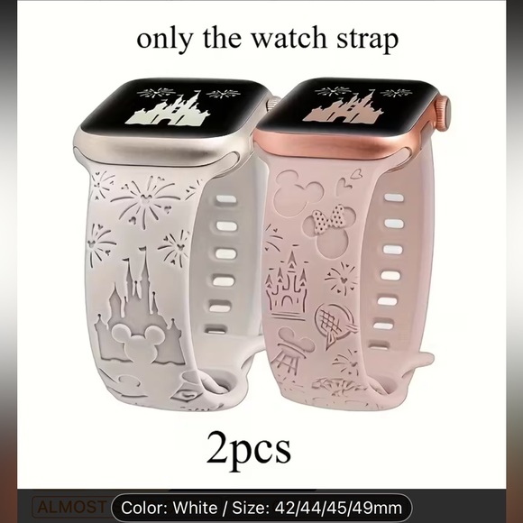 Disney Accessories - Disney White and Pink Watch Straps